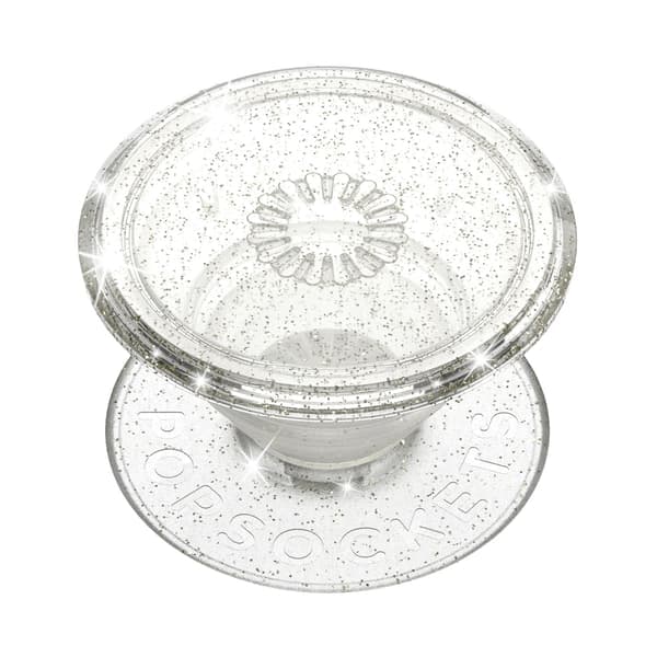 PopGrip Clear Glitter Silver