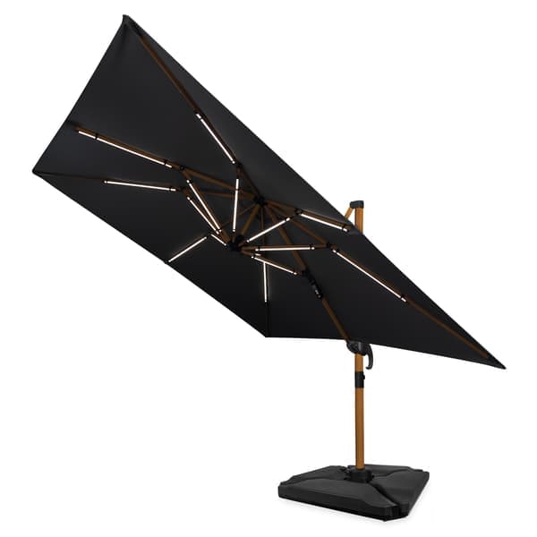 VONROC LED Parasolbelysning – 15 lysstrips – Genopladeligt 2600mAh batteri – Til GP501XX & GP506XX – Nem montering