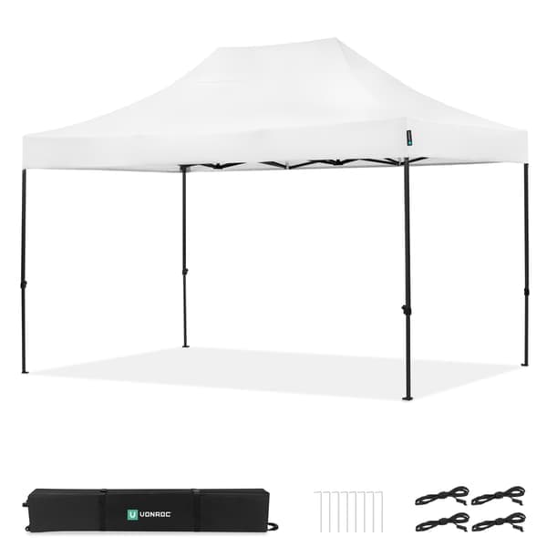 VONROC Partytelt 3×4,5 m – Premium Easy‑Up – Pavillon | Vandtæt – Modulært design – Stålramme – UV 50+ – Inkl. opbevaringstaske –