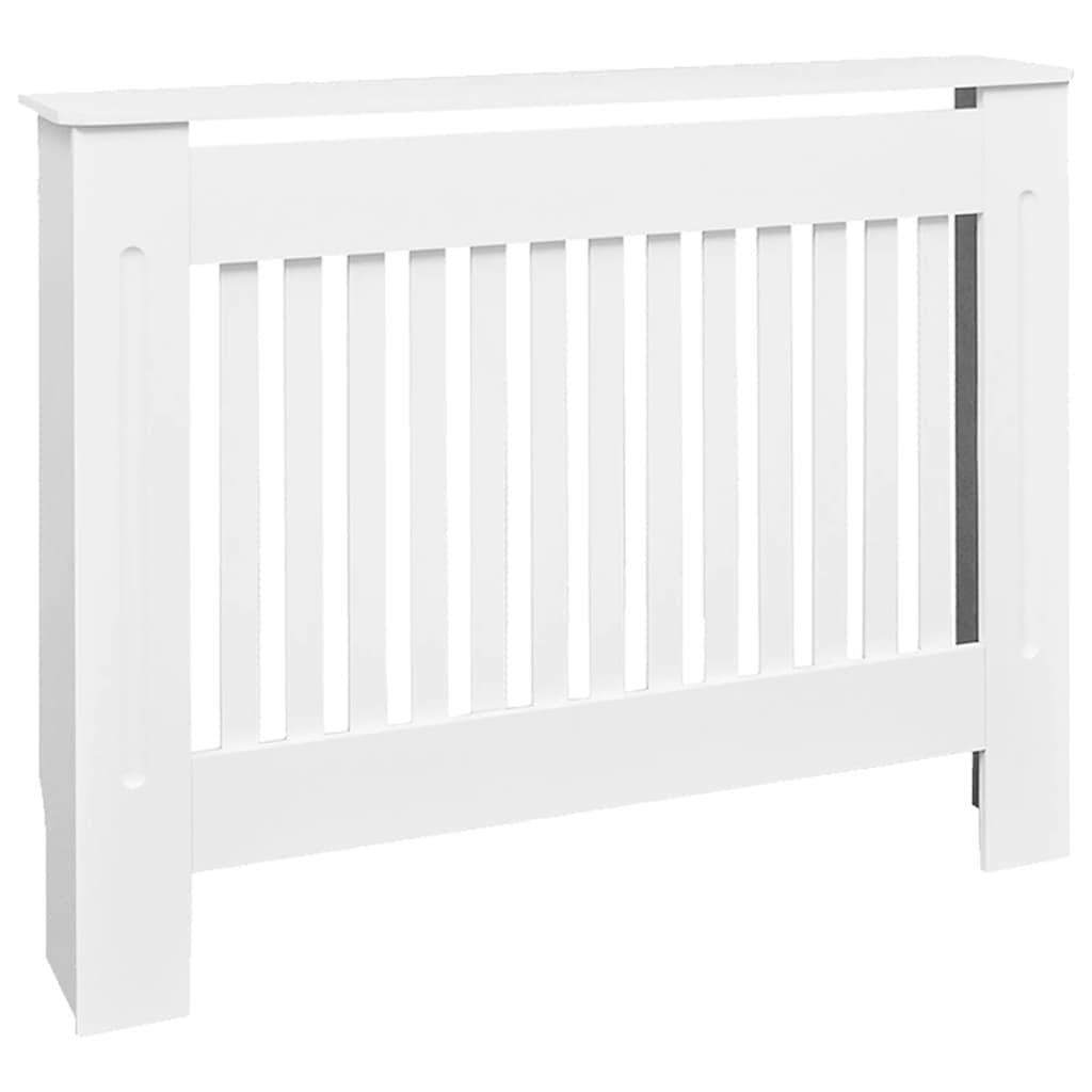 vidaXL radiatorskjuler i konstrueret træ 112 cm hvid