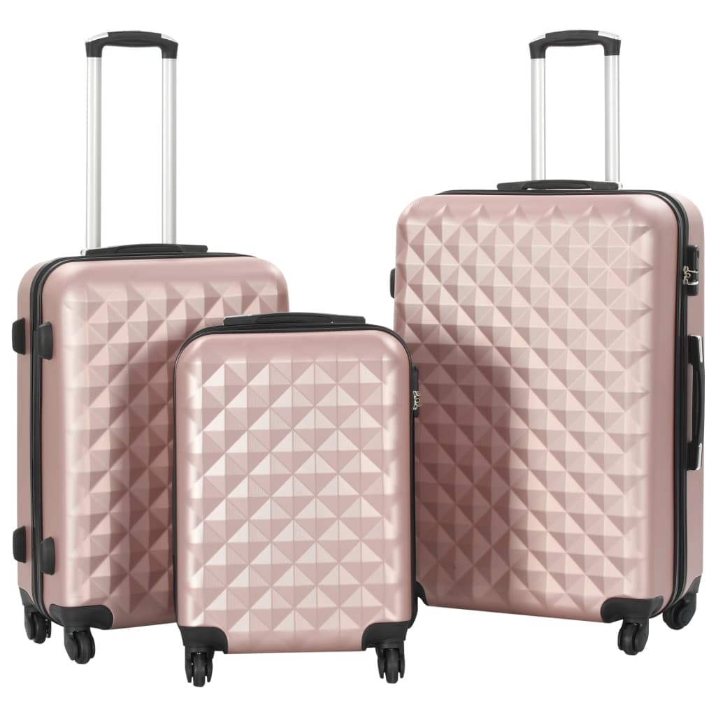 vidaXL kuffertsæt i 3 dele hardcase rosenguld ABS