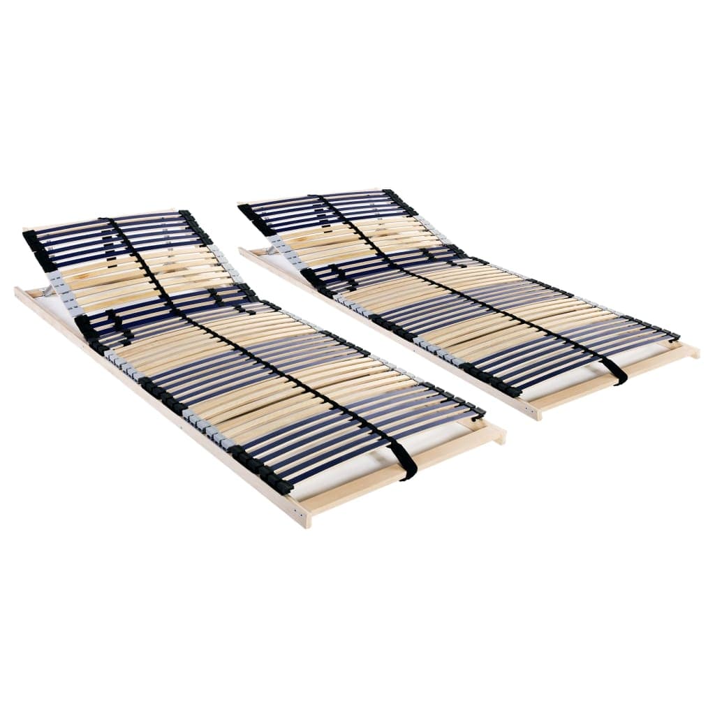 vidaXL lamelbunde til seng 2 stk. 42 lameller 7 zoner 90 x 200 cm