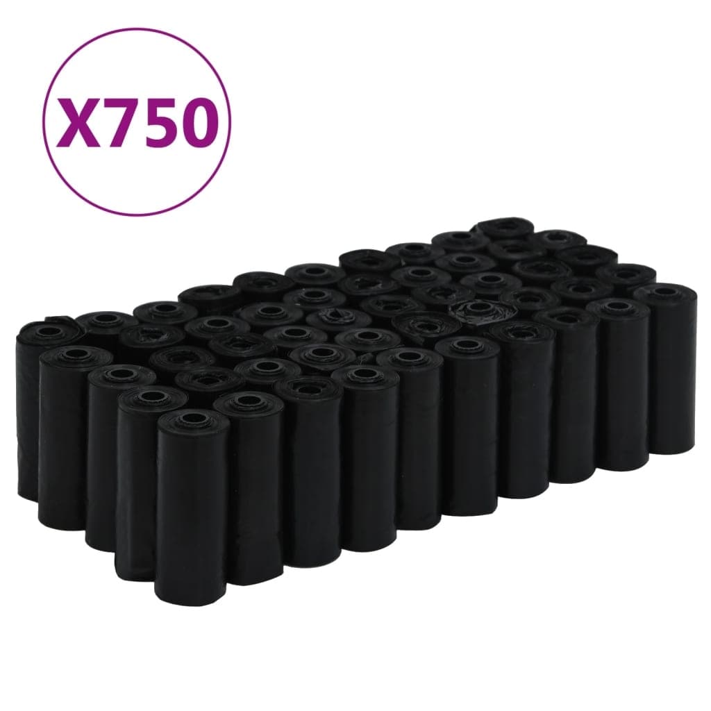 vidaXL hundeposer 750 stk. 30x20 cm PE sort