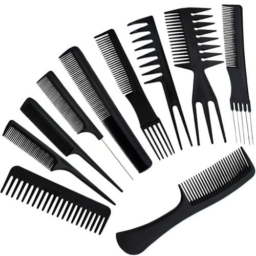 Frisørkamme Sæt / Hårkam Kit - (10 dele)
