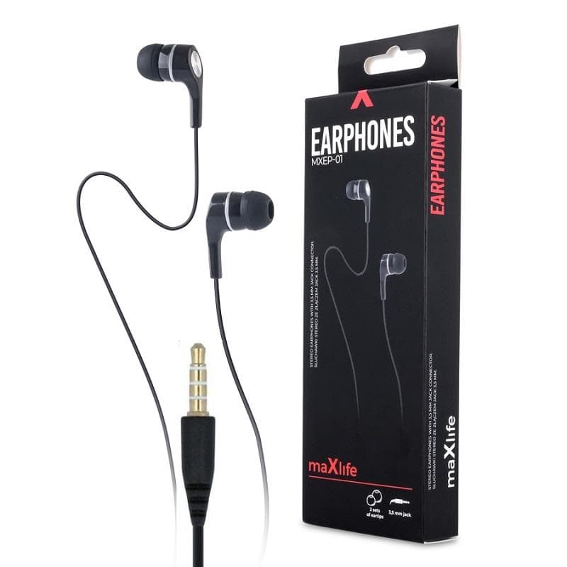 In-Ear Kablede Hovedtelefoner/Headset 3,5mm - Sort