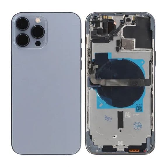 iPhone 13 Pro Max Bagside med Komplet Ramme - Blå