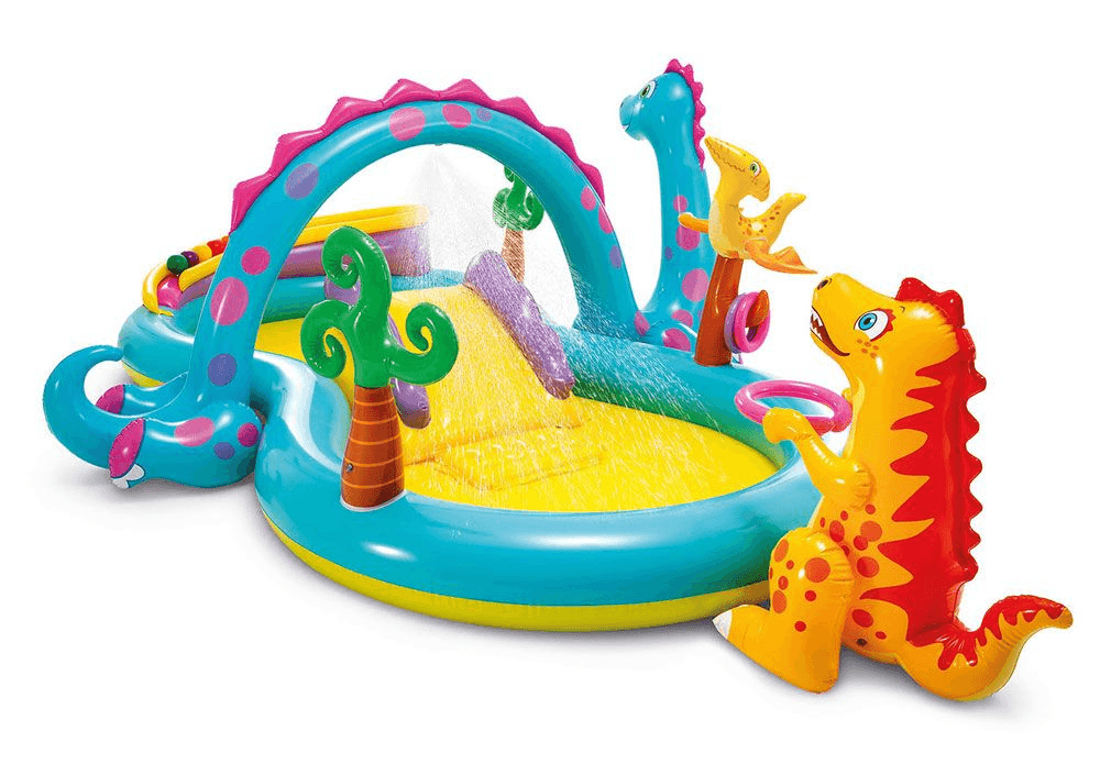 Dinoland Børnepool 333x229x112 cm Intex Børnepool 57135