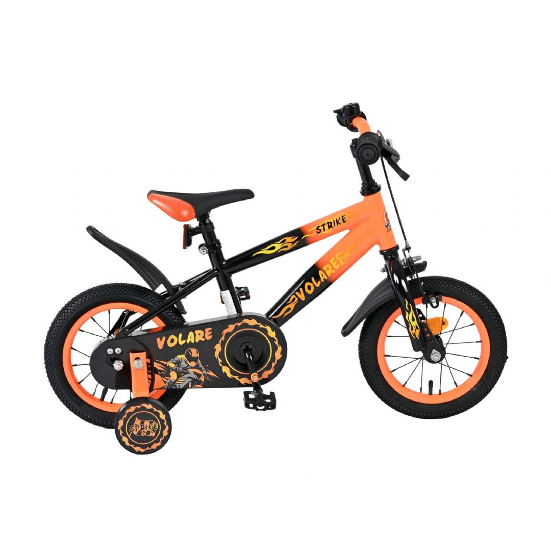 Strike cykel 12 tommer orange og sort Børnecykel 512490