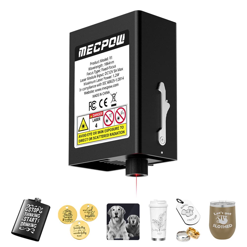 Mecpow R1: 1064nm 1,2W IR-lasermodul til M1/X3-seriens lasergravør