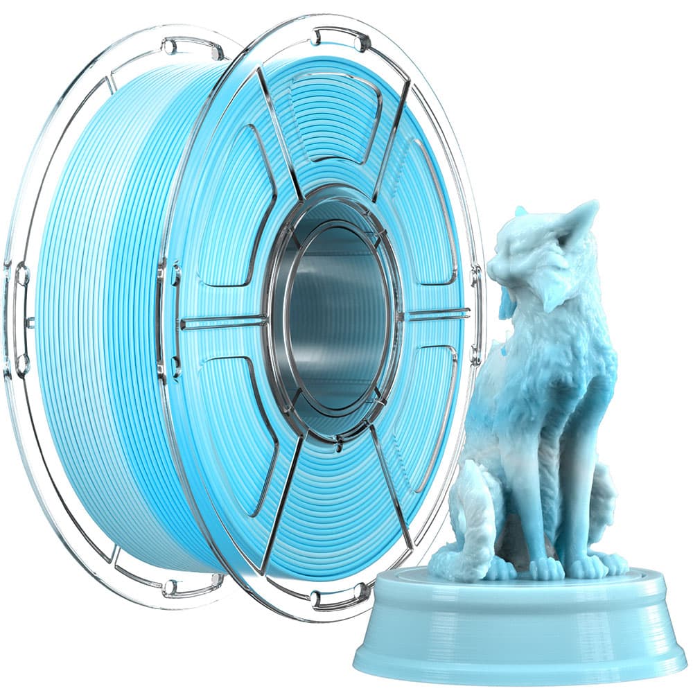 Mecpow High Speed PETG-filament, 1 kg - Blå-Hvid
