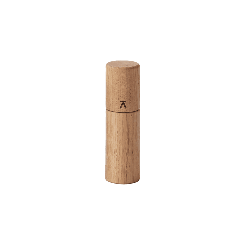 Salt-/peberkværn i eg 18 cm - Natur
