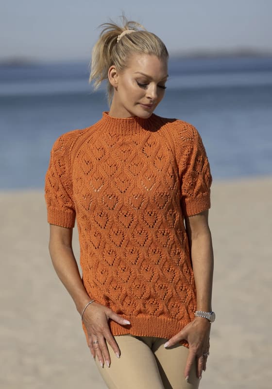 "Lotus" T-shirt - Viking Design 2319-9 Kit - S-XL - Viking Bamboo, fra Viking