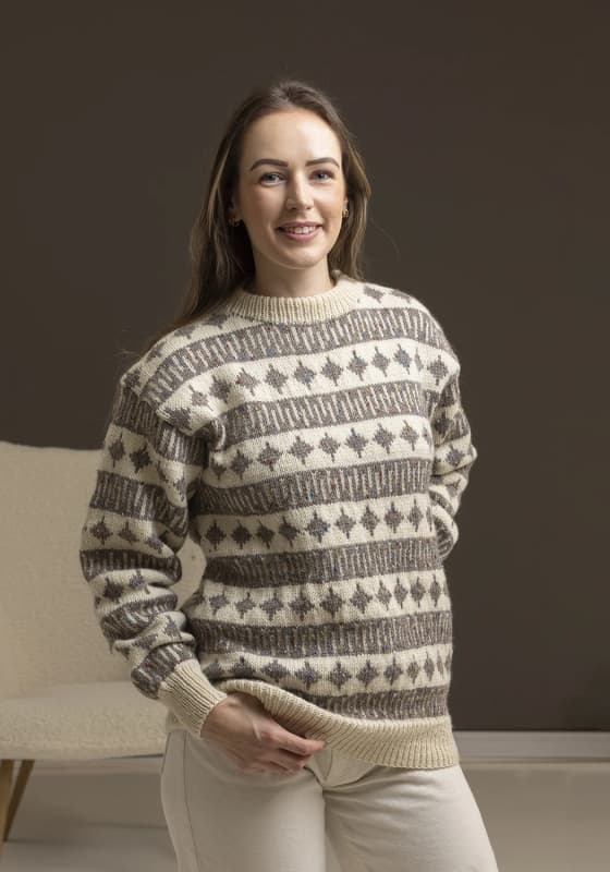 "Grøde" Genser - Viking Design 2338-3A Kit - XS-XXXL - Viking Eco Highland Wool, fra Viking