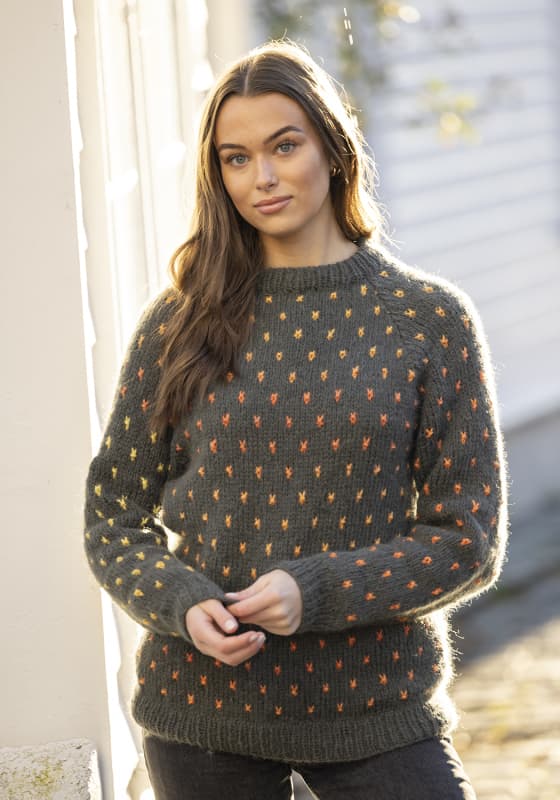 "Rekarda" Genser - Viking Design 2526-2A Kit - XS-XXL - Viking Alpaca Bris & bris multi, fra Viking