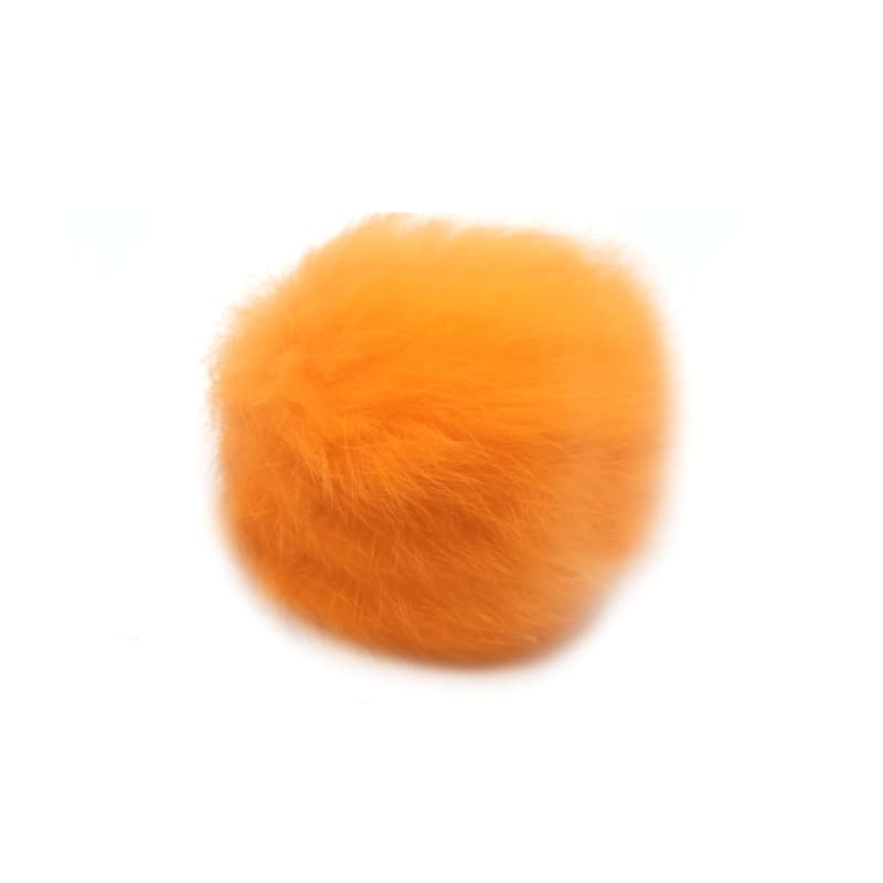 Pompom Kvast Kaninhår 60 mm - Solgul