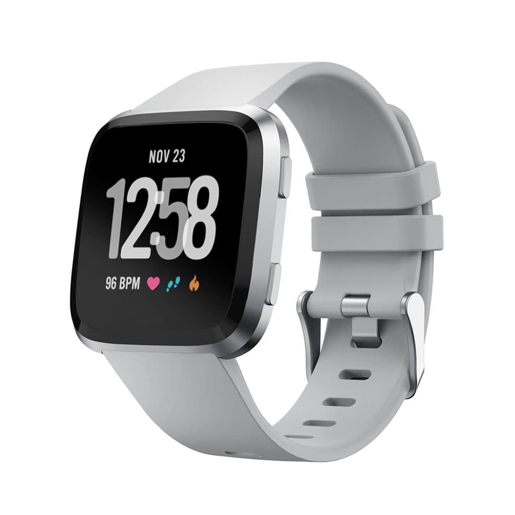 Fitbit Versa blød silikone justerbar urrem - Grå