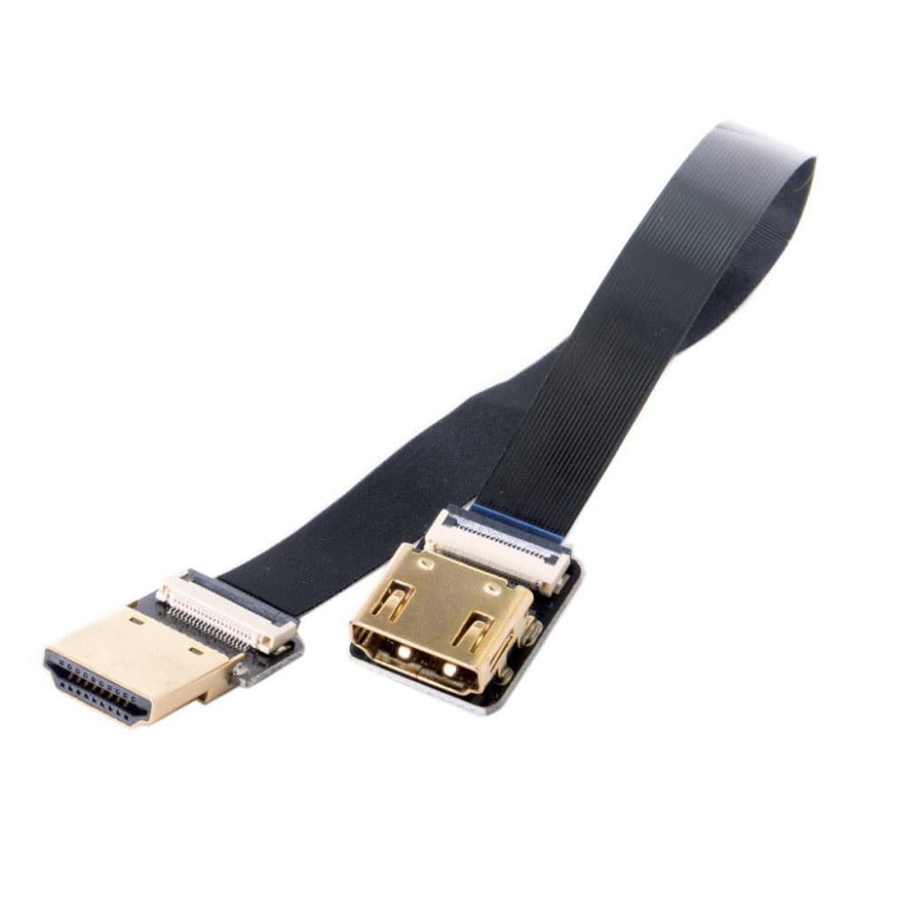 Universel 0.2M FPV lige HDMI Type-A hanstik til hunstik FPC flad kabel til HDTV Multicopter Aerial Photography