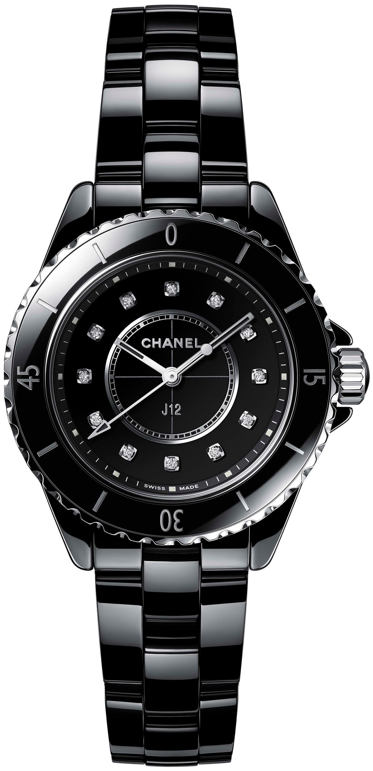 Chanel Dameur H5701 J12 Sort/Keramik Ø33 mm