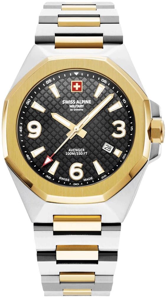 Swiss Alpine Military Herreur 7005.1147 Typhoon Sort/Gul guldtonet