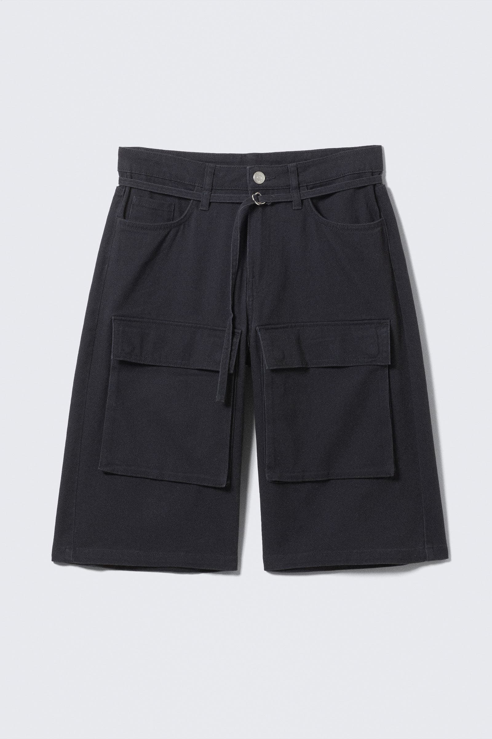 Low Rise Cargo Cotton Twill Jorts