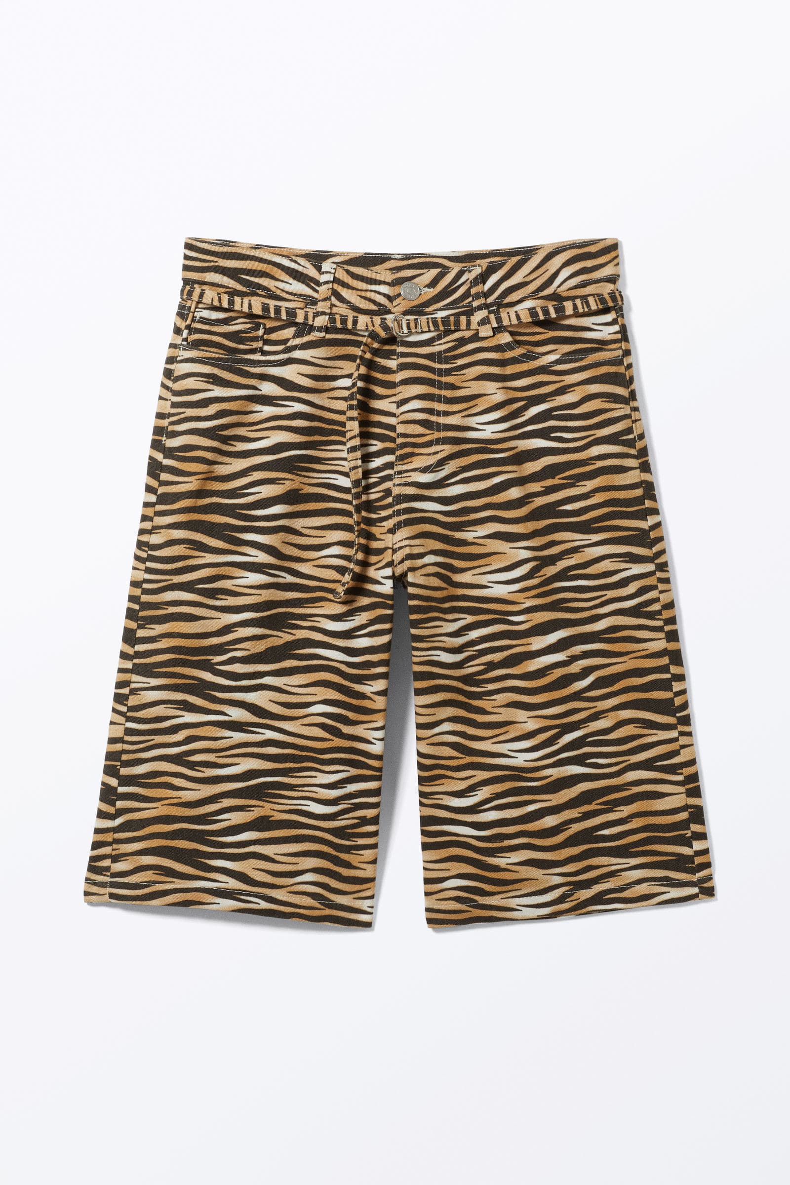 Low Rise Cargo Cotton Twill Jorts