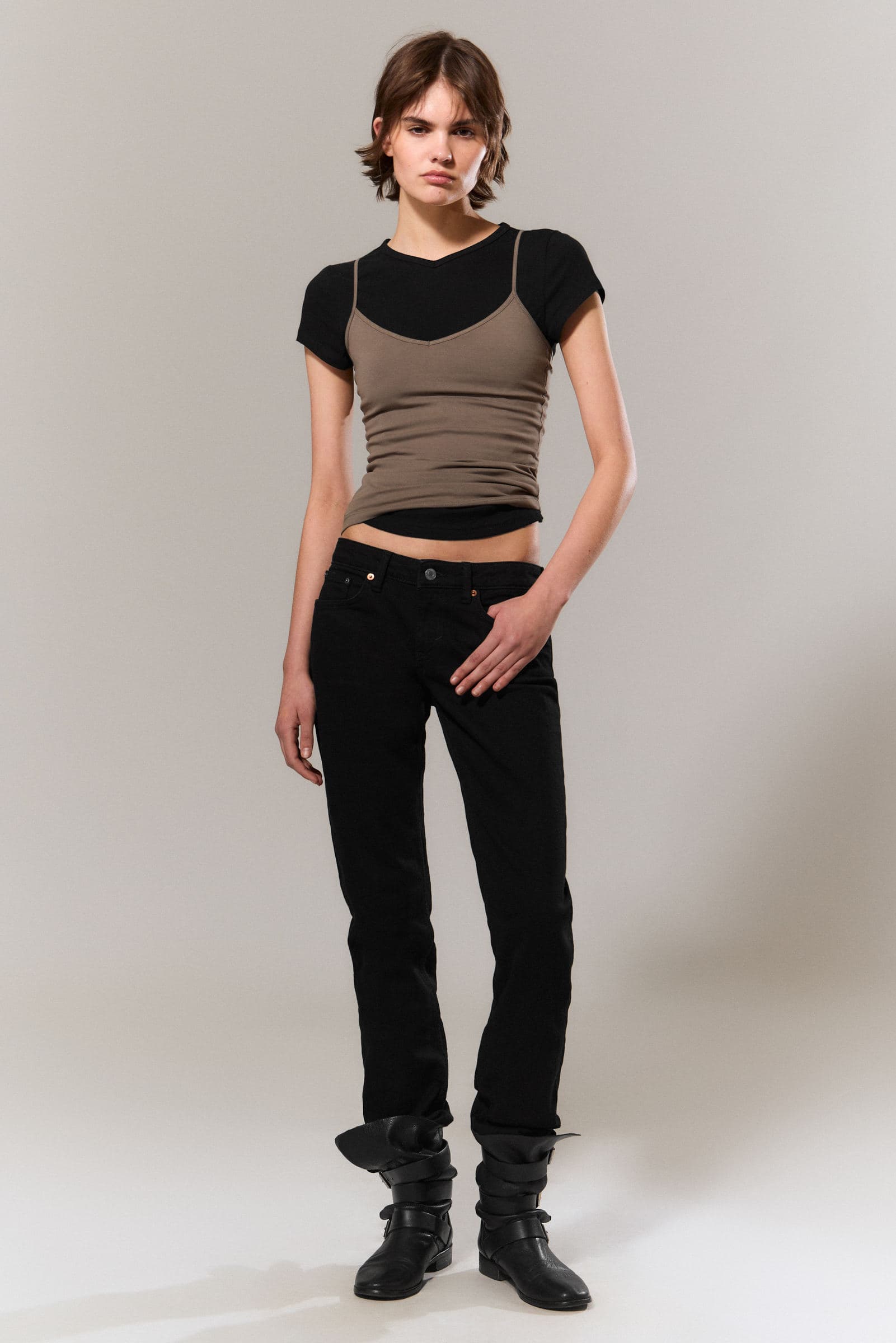 Neptune Low Rise Slim Straight Leg Jeans
