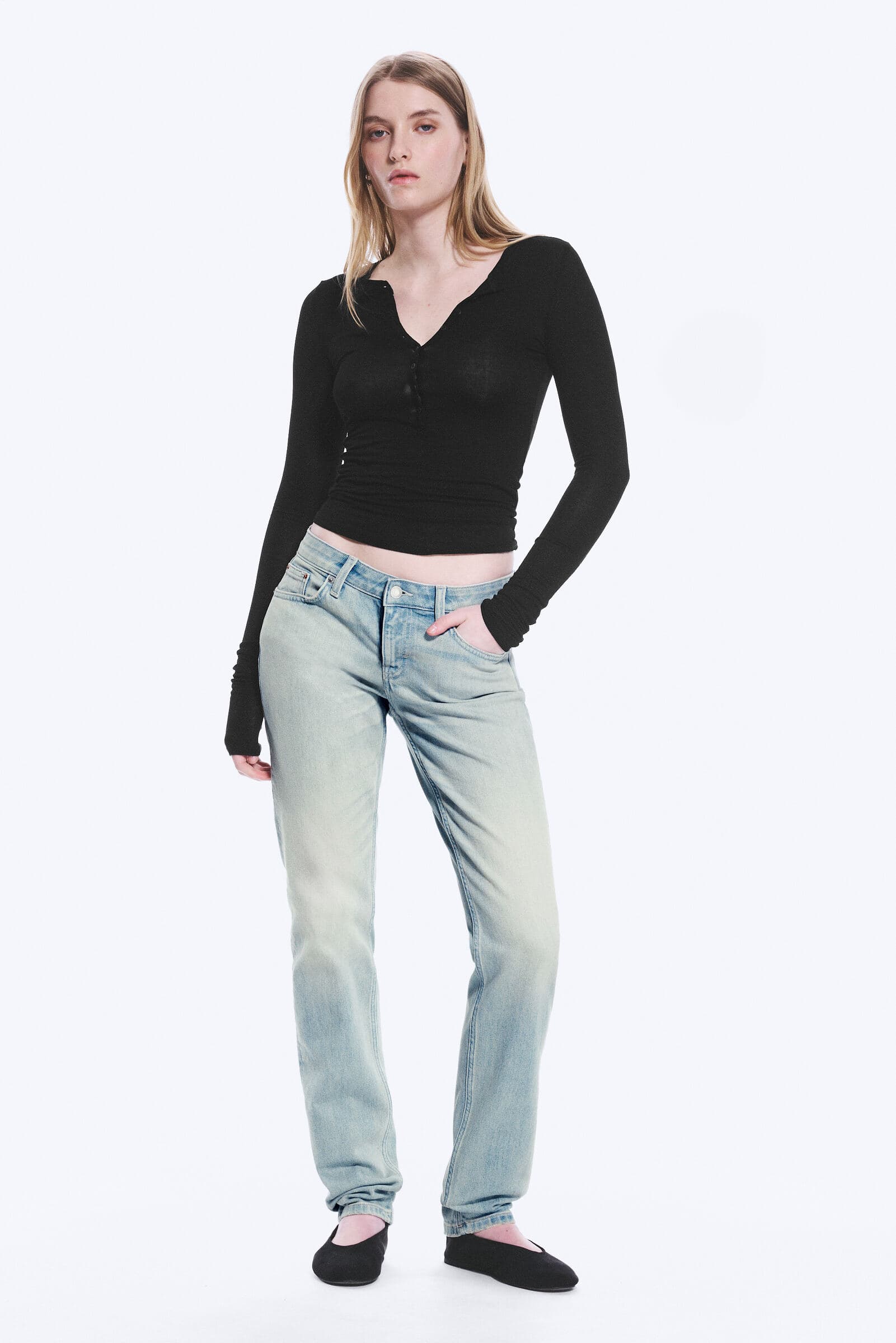 Neptune Low Rise Slim Straight Leg Jeans