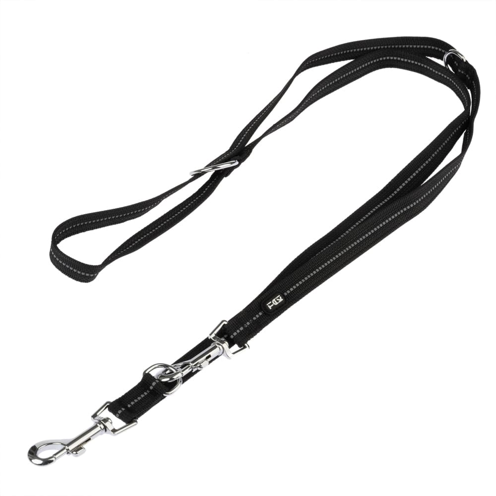 TIAKI Reflective Rubber Line, sort - 200 cm lang, 20 mm bred
