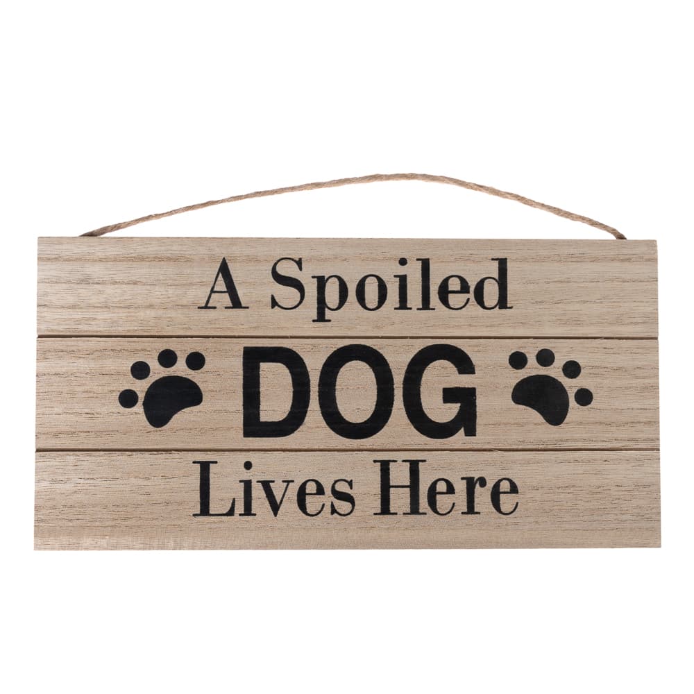 TIAKI dørskilt "A Spoiled Dog Lives Here" - 1 stk