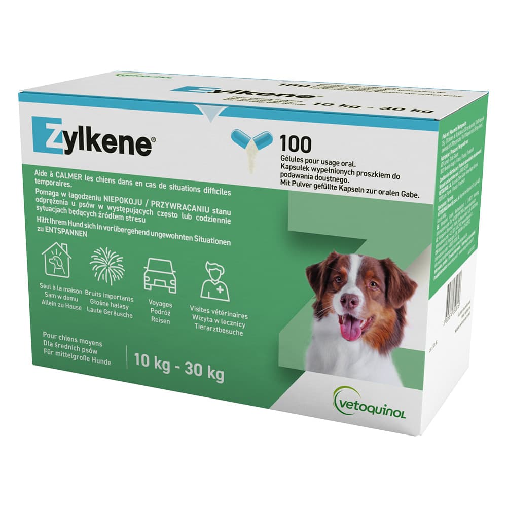 Zylkene kapsler 225 mg til hunde 10-30 kg - Økonomipakke: 2 x 100 stk.