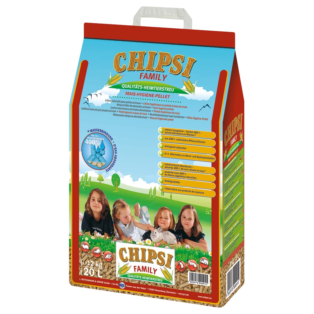 Chipsi Family majs-pellets - 20 liter