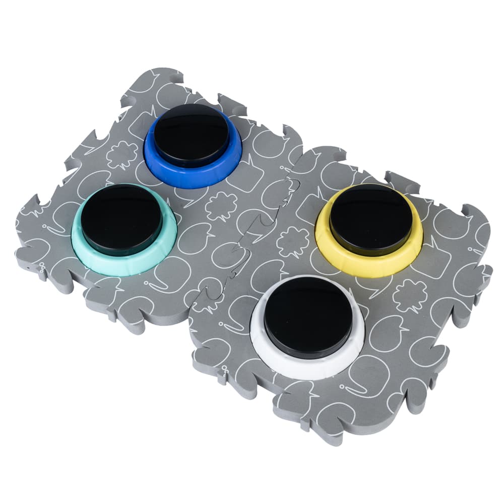 TIAKI Pet Talende knapper "Let's Talk!" - Ø 9 x H 4 cm, 4 stk.
