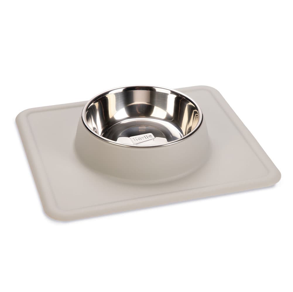 Karlie Silikon Dex Foderskl med dkkeserviet - Gr 350 ml,  14 cm