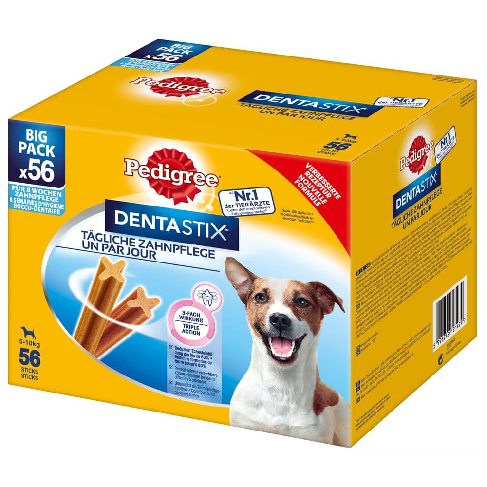 konomipakke: 168 x Pedigree DentaStix / Fresh - Dentastix x 112 + Dentastix Fresh x 56 - Small (5-10 kg)