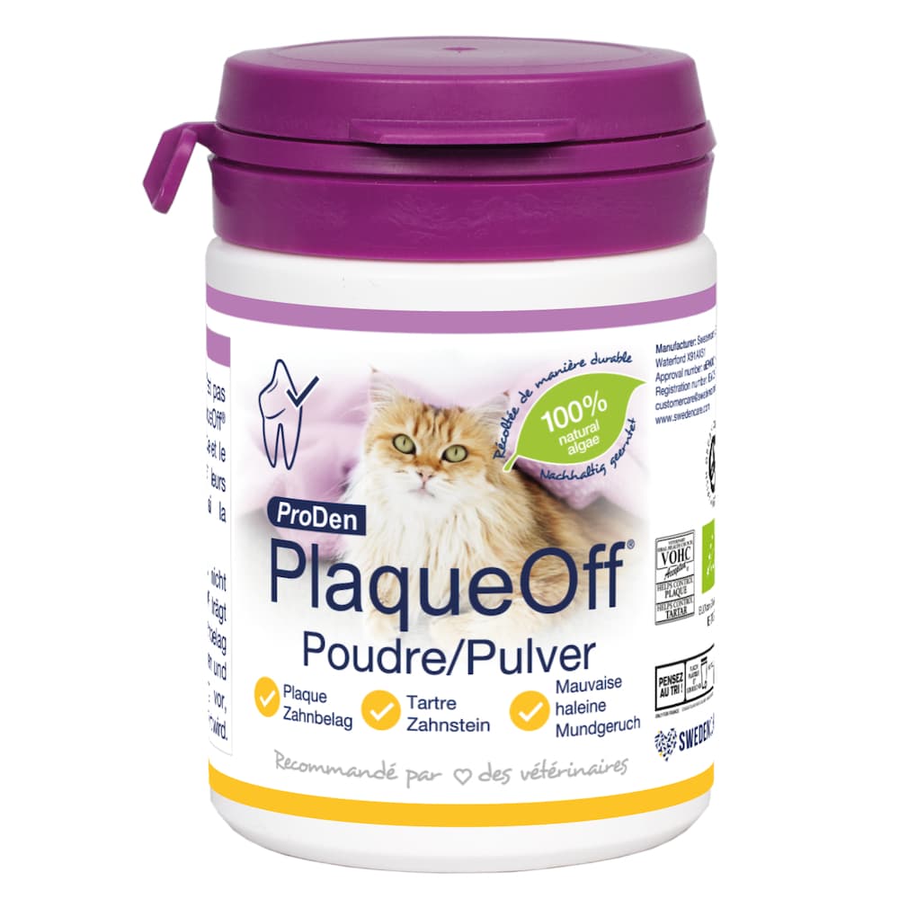 ProDen PlaqueOff økologisk tandpleje til katte - PlaqueOff øko pulver 40 g