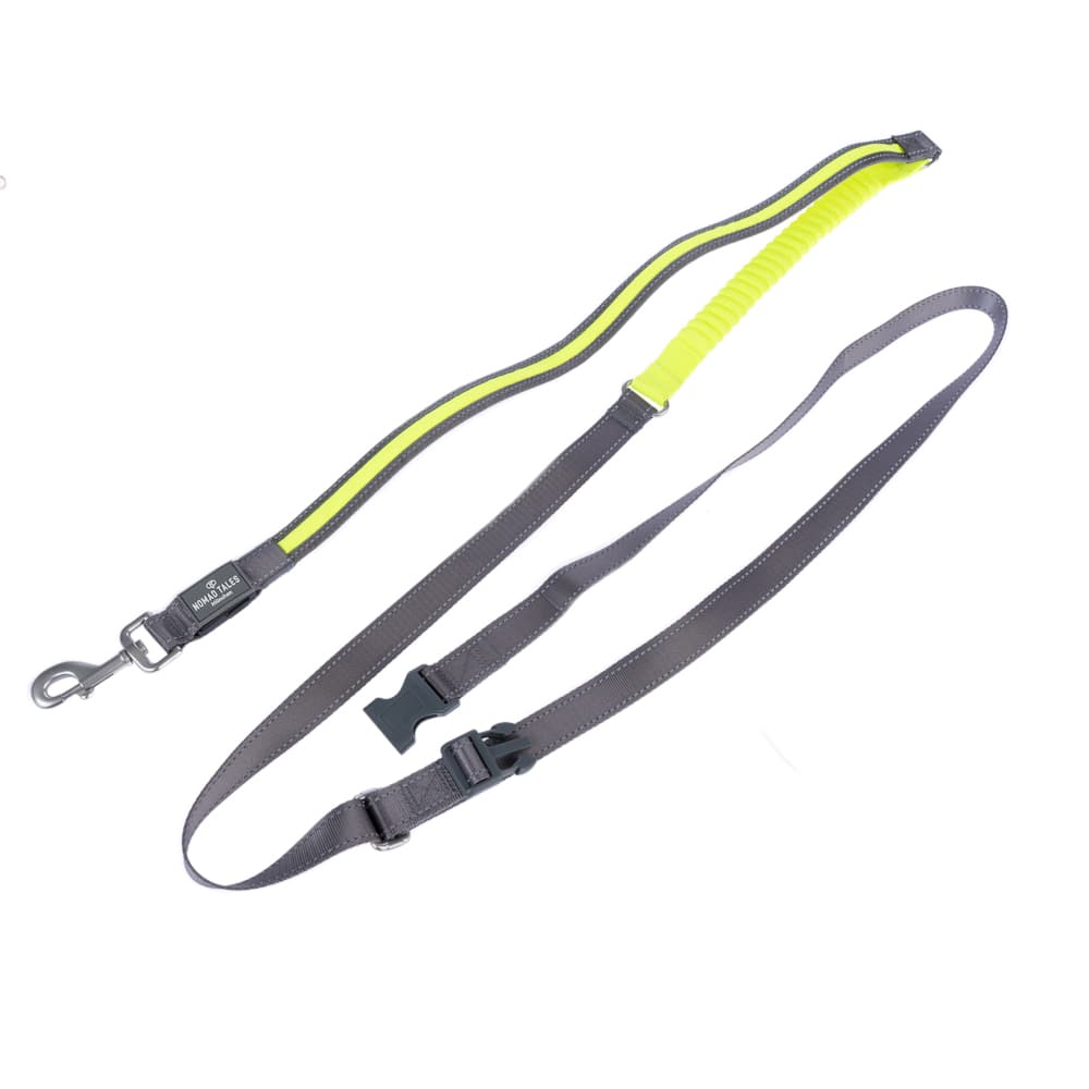Nomad Tales Spirit USB LED joggingsnor neongul & gr - 180 - 250 cm lang, 25 mm bred