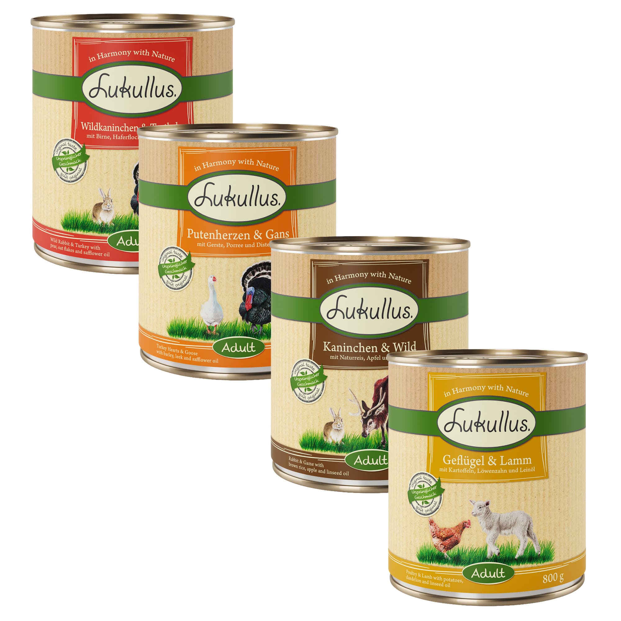 Økonomipakke Lukullus Adult 24 x 800 g - Variant I