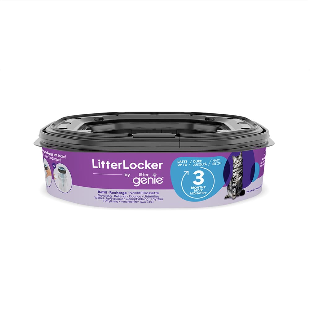 LitterLocker by Litter Genie affaldspand til brugt kattegrus - 6 x kassetter til LitterLocker (UDEN spand)