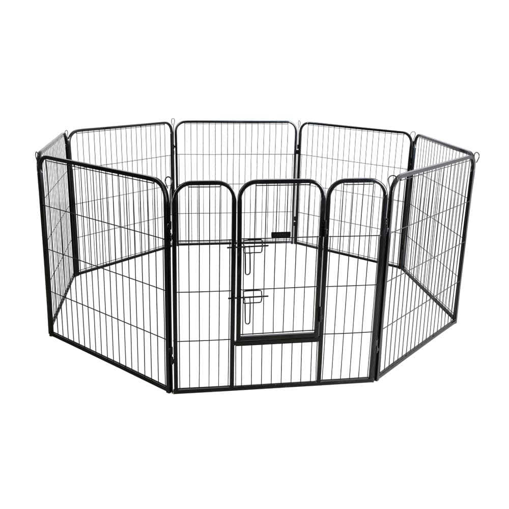 Kerbl Indhegning med dør til hunde og hvalpe - B 80 x H 77 cm