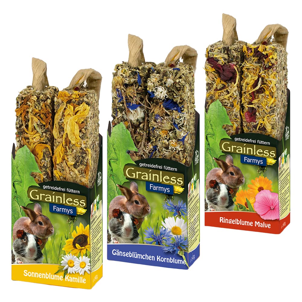 JR Farm Farmy's Grainless Mixpakke - 3 x 2 sticks (3 sorter á 140g)