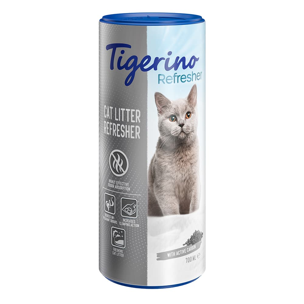 Tigerino Refresher - deodorant til kattegrus - Active Carbon - Økonomipakke: 2 x 700 ml