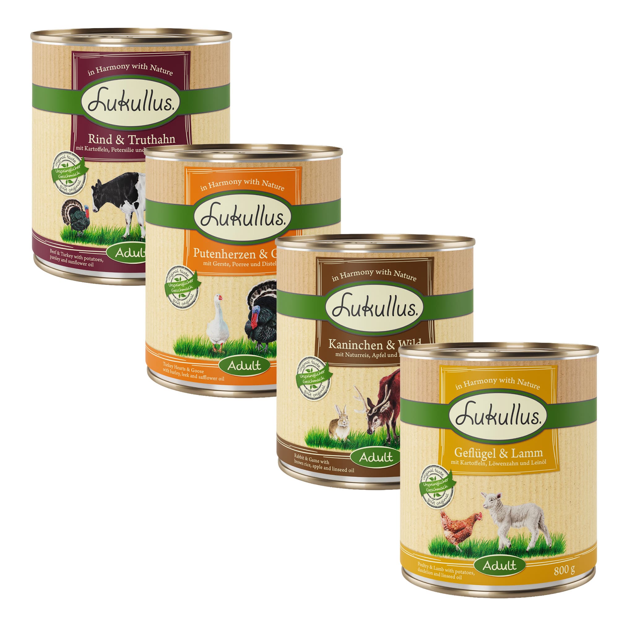 Økonomipakke Lukullus Adult 24 x 800 g - Variant III