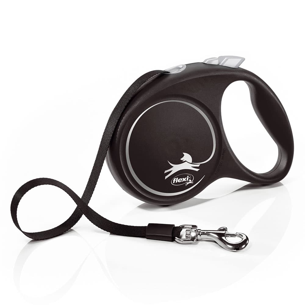 flexi Black Design båndline sort, 5 m - M: op til 25 kg
