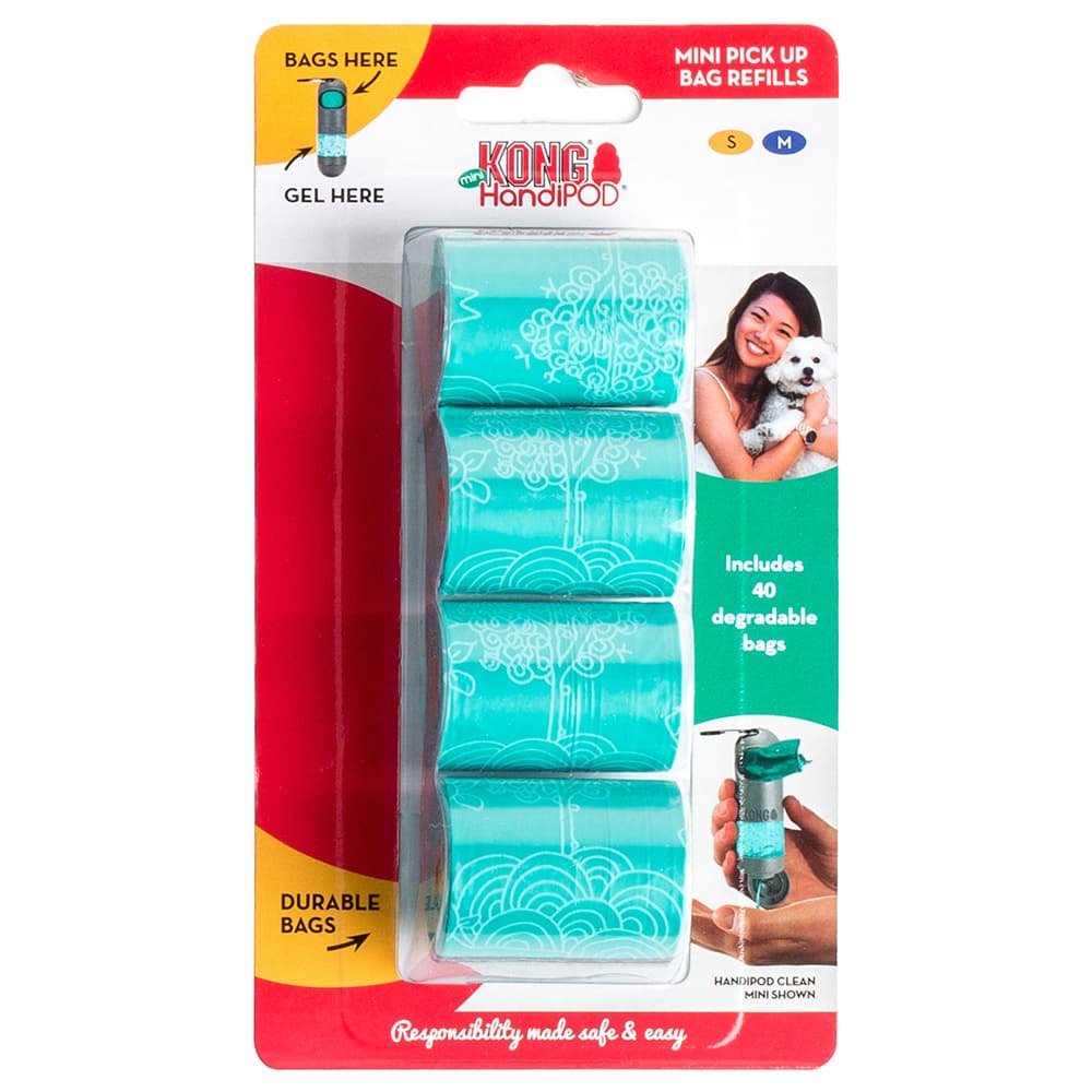KONG HandiPOD Mini hundeposer - 4 ruller  10 poser (40 poser)