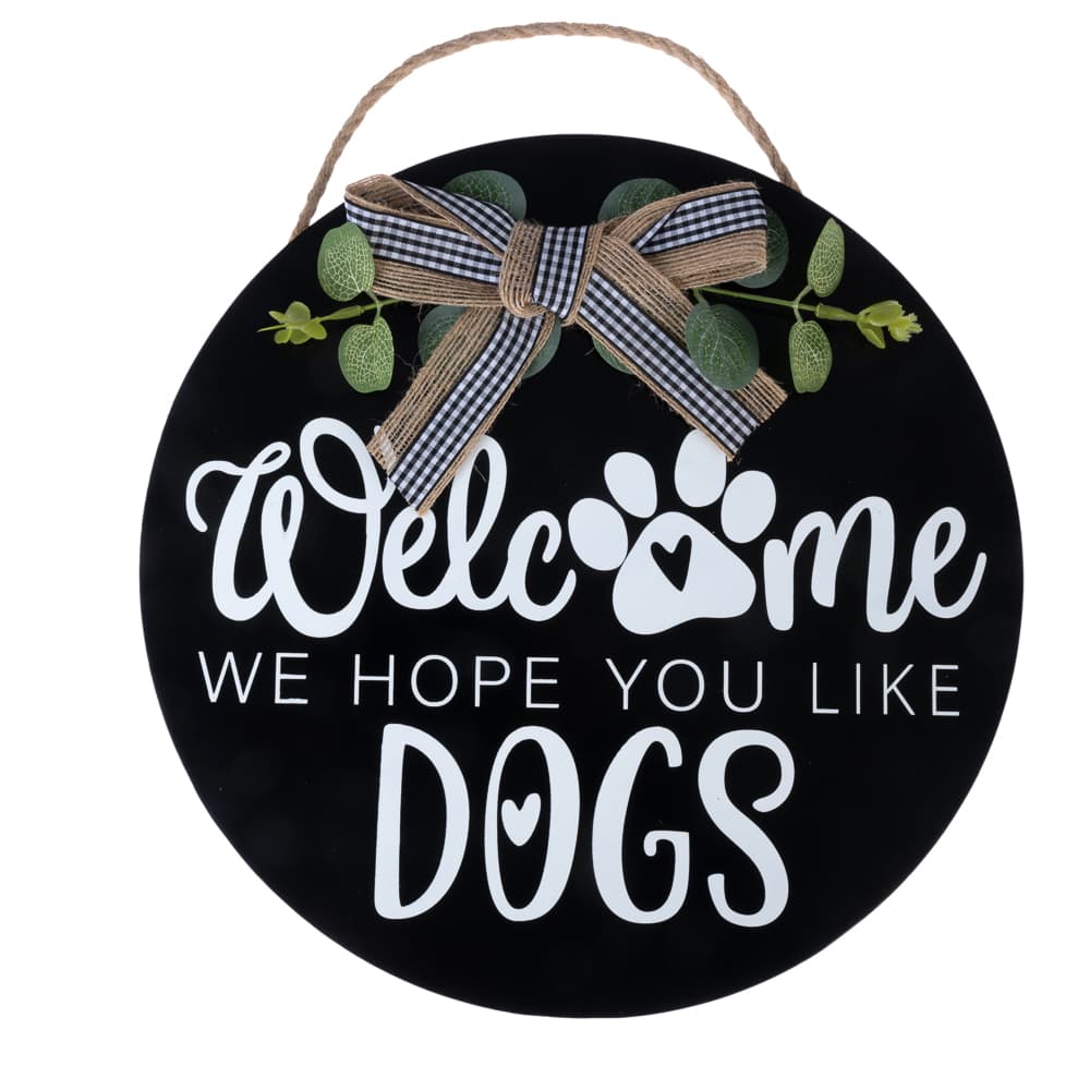 TIAKI dørskilt "Welcome - We Hope You Like Dogs" - 1 stk