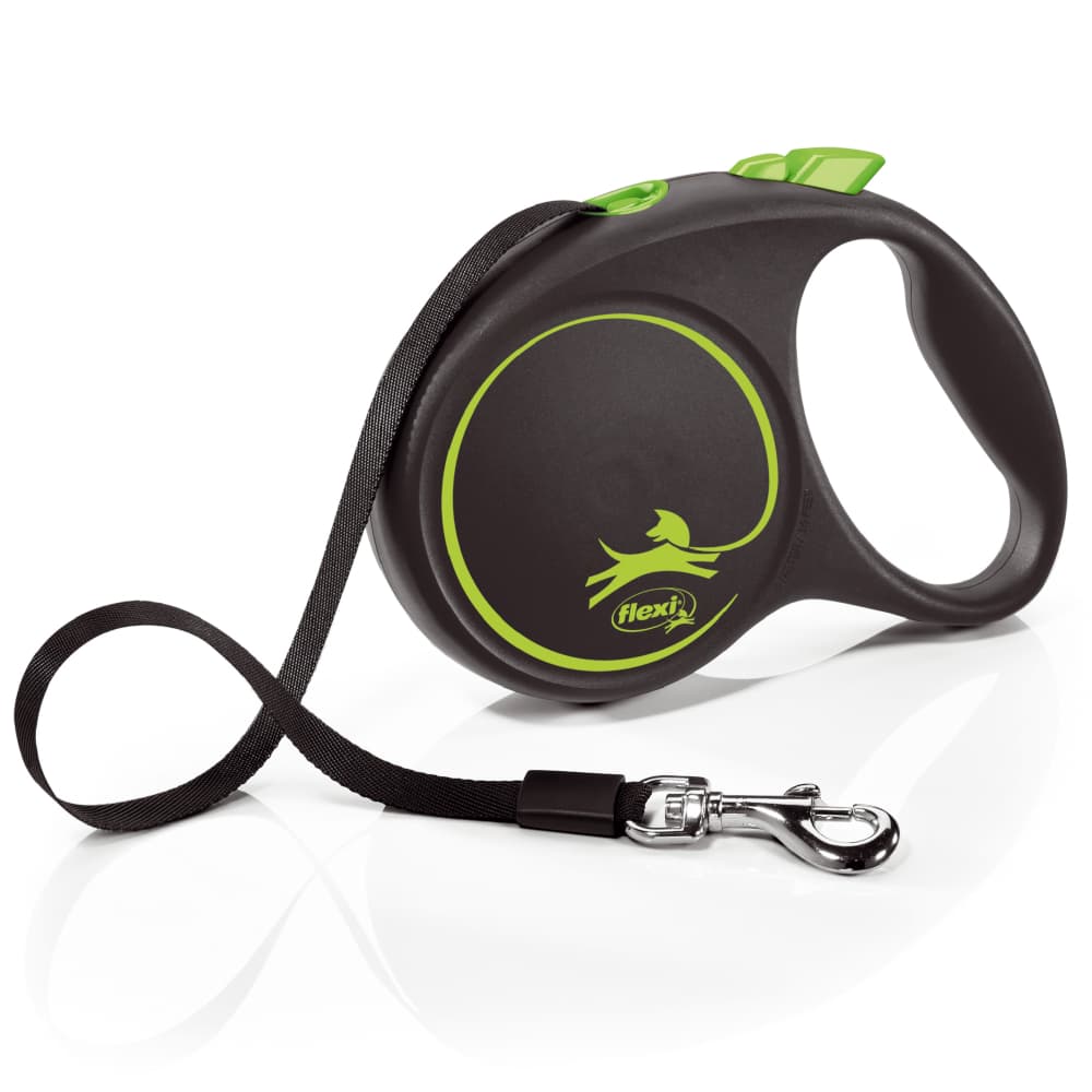 flexi Black Design sele snor grn, 5 m - Strrelse L: op til 50 kg