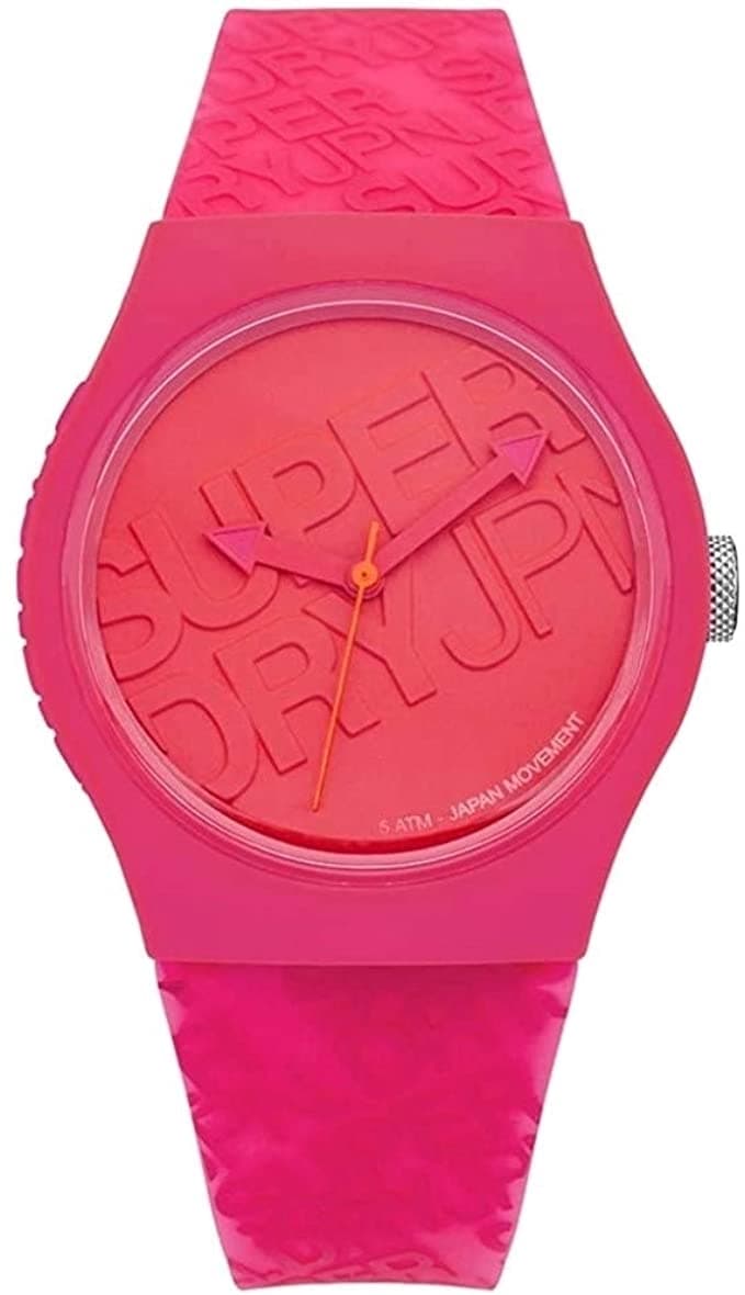 Superdry Dameur SYL169P Classic Rosa guldfarvet/Gummi Ø38 mm