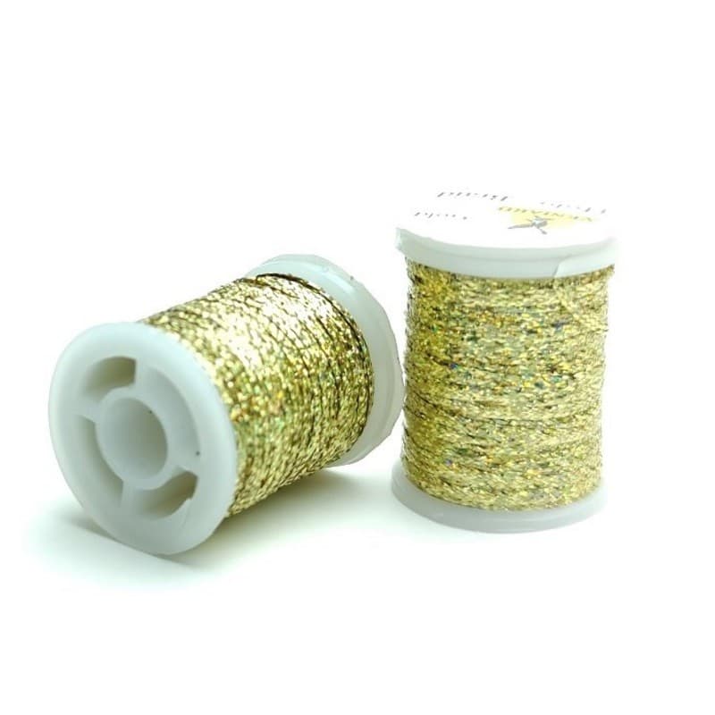 Pearl Flatbraid Holo Guld