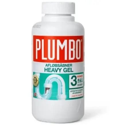 Plumbo Heavy Gel, afløbsåbner 3 doser_DK