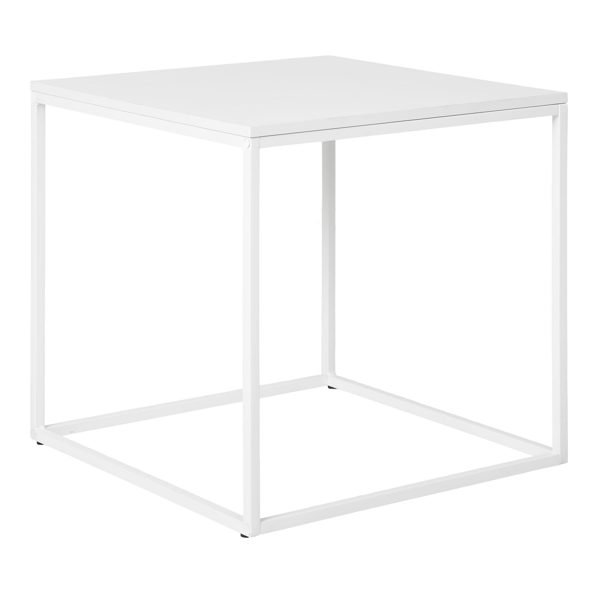 Vita hjørnebord - hvid metal